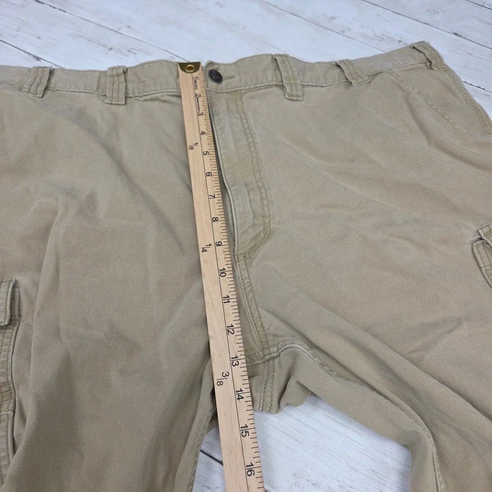 Carhartt Rugged Flex Canvas Cargo Work Short Relaxed Fit Mens 48 Tan BS3542-M